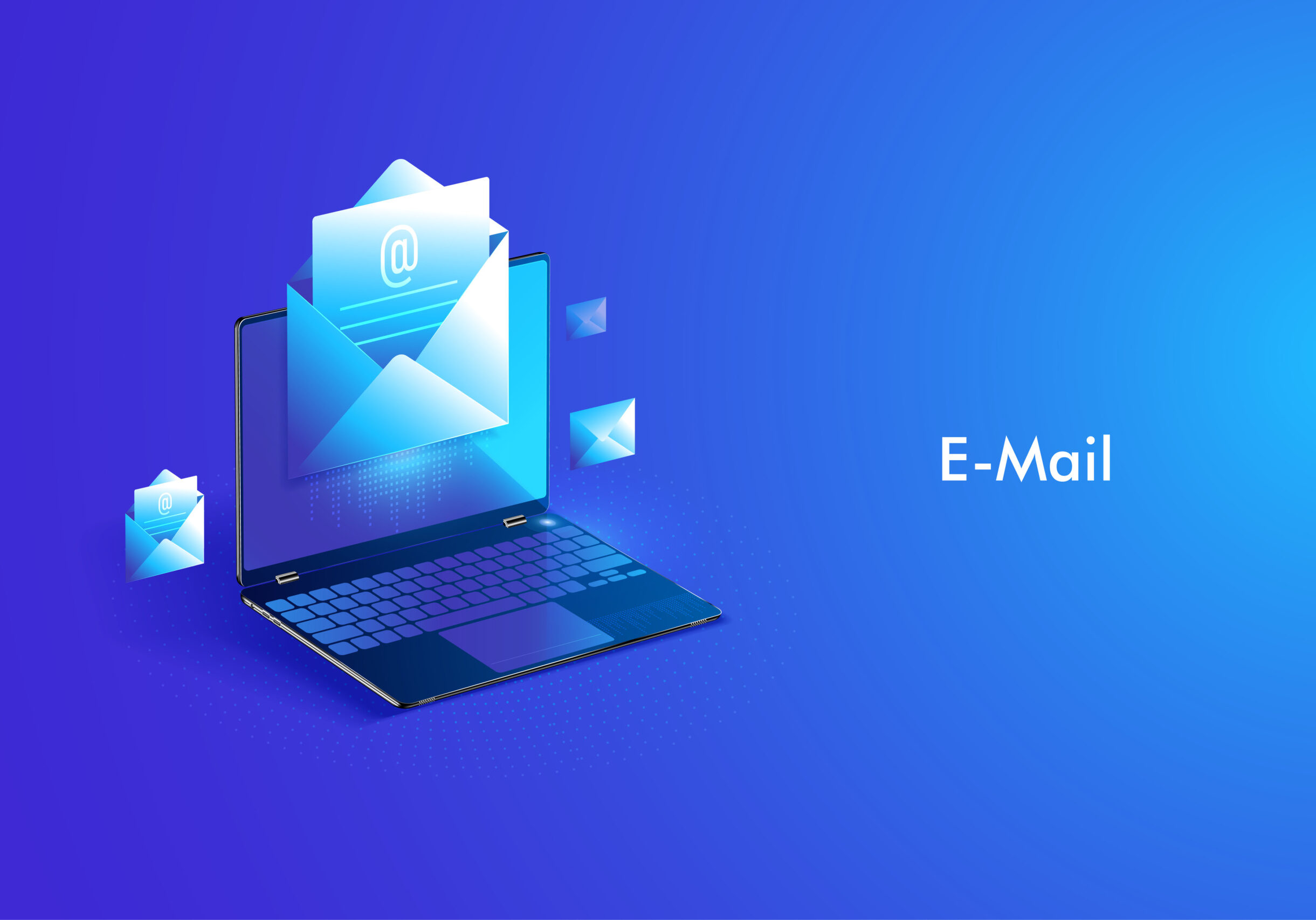 Email service isometric design. Electronic mail message and web mail or mobile service